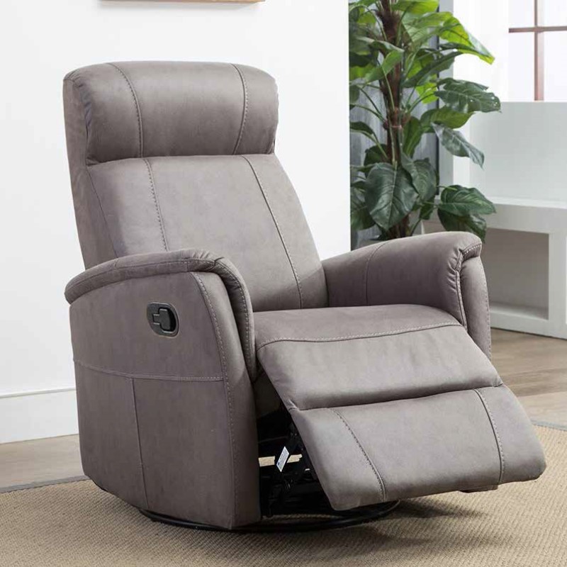 Swivel Chair & Recline Charcoal - Click Image to Close